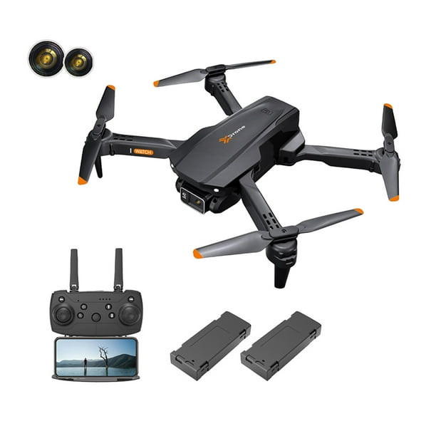 Dron Teledirigido Drone RC plegable 50x Zoom Cámara aérea UAV (Flujo óptico 2 len ESC 2 eléctrico