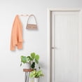 thumbnail image 5 of REGALWOVEN 1 Pcs Coat Rack Wall Mount, Metal Wood Coat Hook, Hat Rack, Wall Hooks for Hanging with 4 Hooks for Entryway, Bathroom, Bedroom Pink, 5 of 7