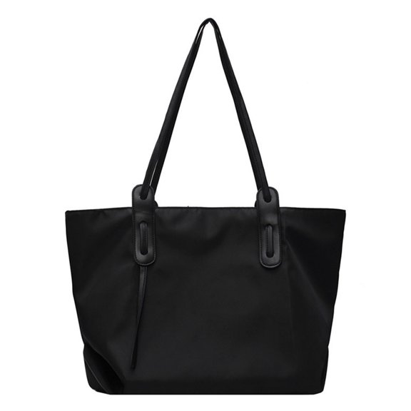 Tote Bag For Women Nylon Large Capacity Handbag Satchel Purse Decor Bag (Black)
