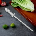 thumbnail image 2 of FRCOLOR cutter sharpener Stainless Steel Cutter Sharpener Honing Rod for Kitchen Use Silver Color Excellent Sharpening Performance 7.8 Inches,12.2"X1.18"X0.39", 2 of 5
