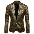 thumbnail image 1 of Traje de hombre Otoño e invierno Ocio Bronceado Floral Slim Suit Coat Pompotops qwe21845, 1 of 4