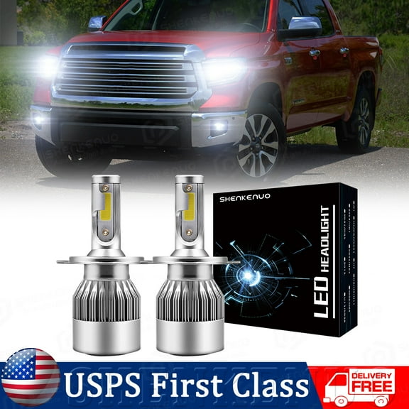 For Toyota Tundra 2014-2018 LED Headlight H4 Bulb High/Low Dual Beam White （2pcs）