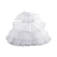 thumbnail image 3 of ZHOGXU Kids Girls Summer Dress Sleeveless Round Neck Solid Color Glitter Sequin Comfortable Fashion Mesh Tutu Dresses For Party,White,3-4 Years, 3 of 3