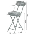 thumbnail image 3 of Homy Casa Set of 4 Folding Chairs with Backrest, Plush Padded Seat, Portable Metal Frame, 3 of 6
