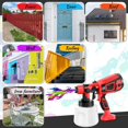 thumbnail image 6 of 850W Electric Power Paint Sprayer, 1400ml Tank, 5 Nozzles, Adjustable Flow, 6 of 7
