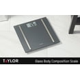thumbnail image 6 of Taylor LCD Body Composition Scale, Gray Glass, 400lb Capacity, 6 of 17