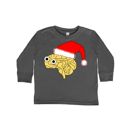 

Inktastic Santa Hat Brain Gift Toddler Boy or Toddler Girl Long Sleeve T-Shirt