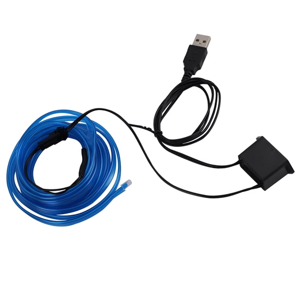 Speravity Tira de LED 3M, luz de neón Flexible, cable EL, línea de tubo de cuerda ambiental con controlador para fiesta de disfraces, decoración de Automoción decorativa y accesorios azul Speravity VI000919-02B