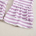 thumbnail image 5 of YIWULA Toddler Baby Girl Halloween Outfit Flare Long Sleeve Pumpkin Embroidery Top Bell Bottoms 2Pcs Set(2-3 Years,Purple), 5 of 9