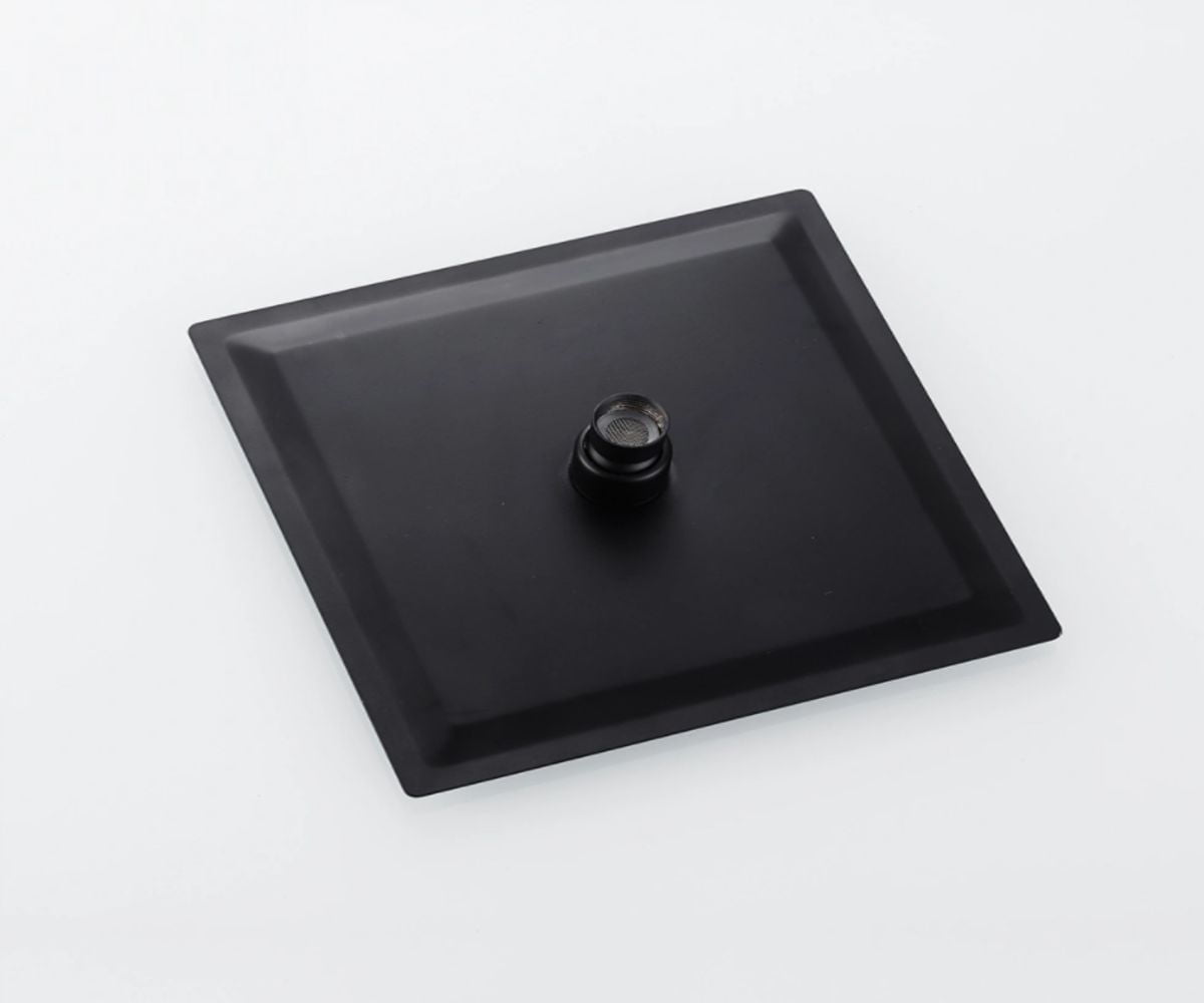 DROP Bath and Kitchen 10" x 10" Square Rainfall Shower Head  in Black Color - DR091037