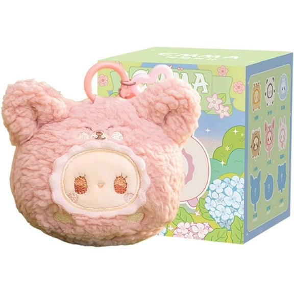 Coophit Plush Blind Box Figures, Cute Emma Blind Box RUA RUA Zoo Series, 4 Inches Bag Charms Plush Keychain for Backpack, Christmas Gifts Mystery Toys Birthday Gifts for Girls (1PC)