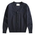 thumbnail image 5 of Kids' V-Neck Knitted Cardigan Long Sleeve Cotton Sweater for Boys and Girls, 5 of 13