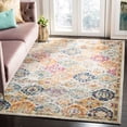 thumbnail image 1 of Safavieh Madison Collection MAD611B Boho Chic Floral Medallion Trellis Distressed Non-Shedding Stain Resistant Living Room Bedroom Area Rug, 6'7" x 6'7" Square, Cream / Multi, 1 of 2