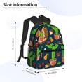 thumbnail image 4 of Lsque Cute Hedgehogs Cactus Blue Classic Casual Backpack - Large Capacity Water-Resistant Backpack for School, Work, Travel, and Outdoor Activities, 4 of 8