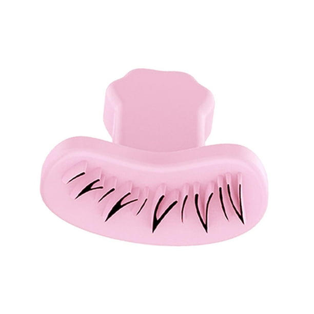 Plantilla de Sellos de Pestañas con Mango, Plantilla de Pestañas Inferiores Lazy DIY, Herramienta de Sellos de Pestañas Inferiores para Niñas Principi Ojos rosados y derechos