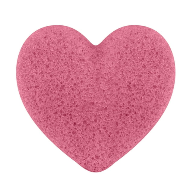Fiudx Esponja Konjac, Limpiadora de Fibra Natural En Forma de Corazón, Esponja Konjac de Exfoliación Suave, Esponja de Carbón En Grasa, Cuidado de Piel Sensible, Limpieza Facial y Desmaquillaje, Ecol