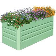 SnugNiture 4x2x2FT Raised Garden Bed Galvanized Planter Garden Boxes Outdoor, Deep Root Planter Raised Bed for Vegetables Flowers Herbs,Brown