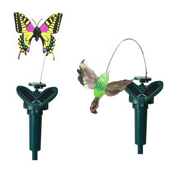 Simulation Solar Butterfly Indoor Outdoor Auto Flying Bird Butterfly Waterproof Craft Atmosphere for Farmland Courtyard