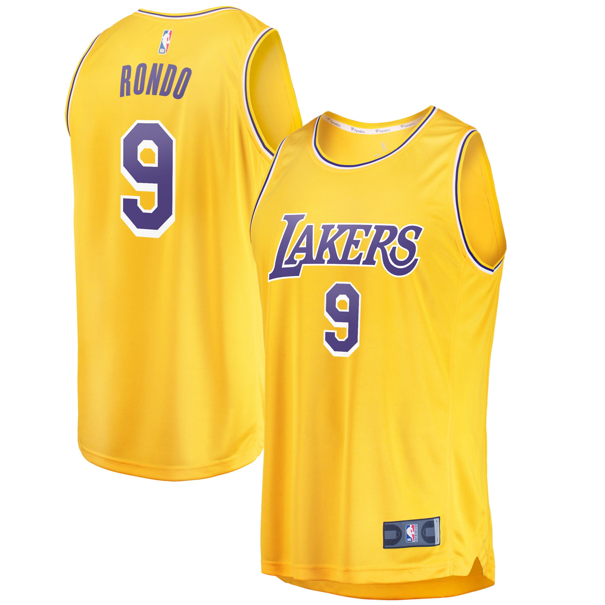 Rajon Rondo Los Angeles Lakers Fanatics Branded Fast Break Replica ...