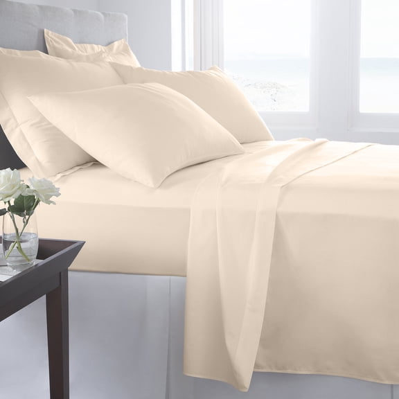 Supreme Super Soft 3 Piece Bed Sheet Set Deep Pocket Bedding - Twin Size Ivory