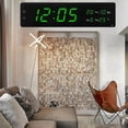 thumbnail image 2 of Xingzhi LED Digital Alarm Clocks Wall Clock 24 Hours Hourly Chime Green Display, 2 of 8