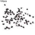 thumbnail image 1 of 100Pcs Fake Flies Realistic Tricky Props Plastic Halloween Party Simulated Insect Fly Prank Toys, 1 of 10