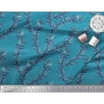 thumbnail image 1 of Soimoi Blue Rayon Fabric Laurel Leaves Fabric Prints By Yard 58 Inch Wide, 1 of 2