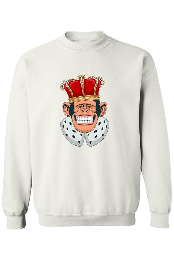 Smiley Monkey In A Crown Sweatshirt Men -Image by Shutterstock, Male Medium
