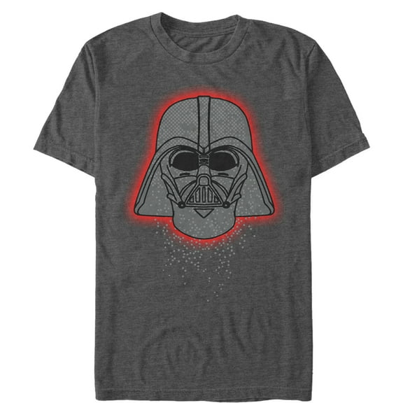 Men's Star Wars Darth Vader Dot Helmet Graphic Tee Charcoal Heather Medium