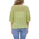thumbnail image 3 of INSPIRAR CHIC Blusas de Verano de Manga Corta con Cuello Redondo y Diseño Calado para Mujeres XL Verde Mostaza, 3 of 6