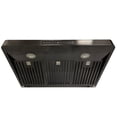 thumbnail image 2 of Crown 30” Ducted Under Mount Range Hood in Black Stainless Steel, 2 of 6