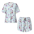 thumbnail image 4 of Kdxio Poodle Dog Print Pajamas Sets for Women Short-Sleeved Pjs with Lounge Shorts Two Piece Sleepwear S-4XL, 4 of 9