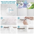 thumbnail image 4 of No Hook Shower Curtain, Blue Hydrangea Shower Curtains for Bathroom with See Through Top Window, Farmhouse Butterfly Spring Floral Waterproof & Washable Bath Curtain Standard 72"x72", 4 of 9