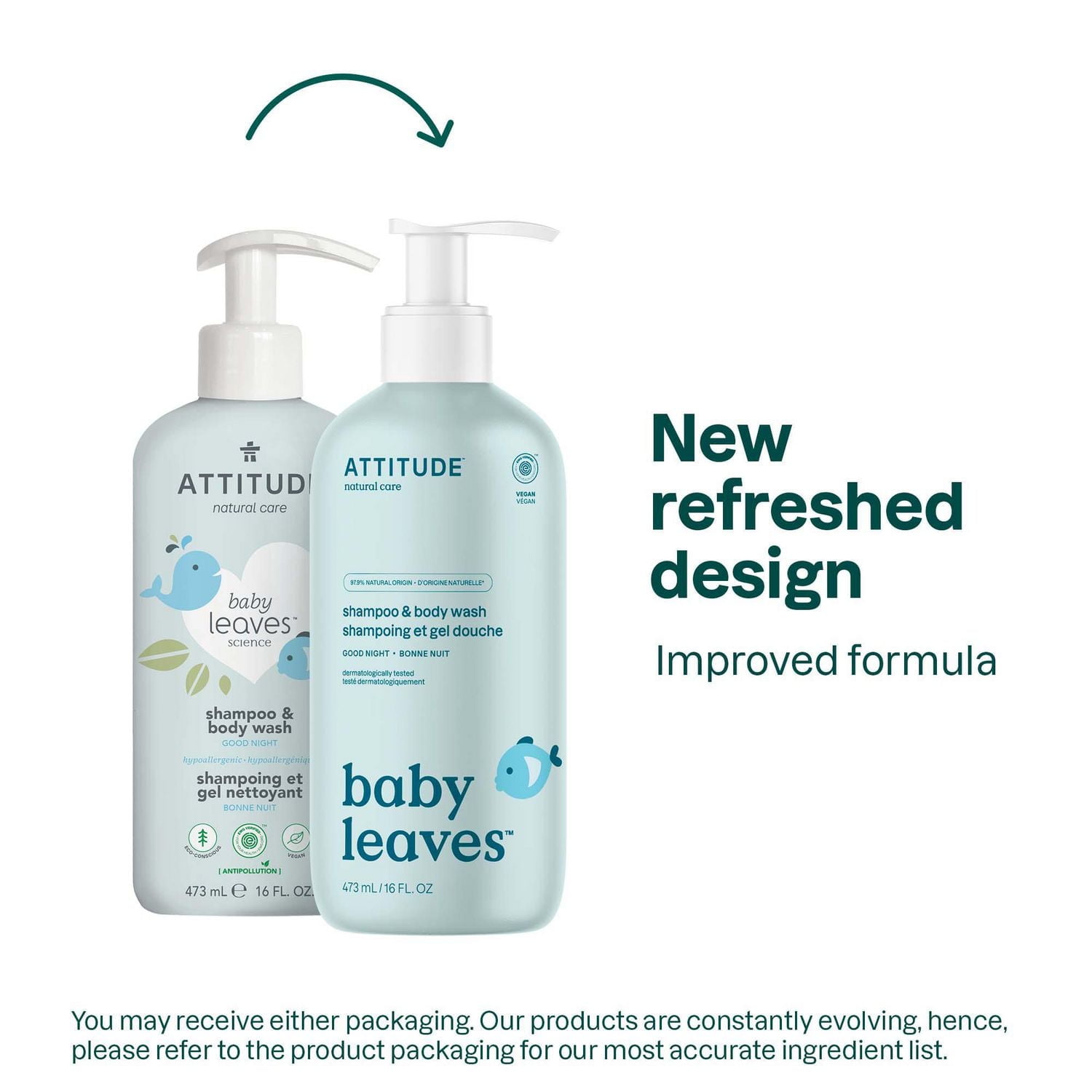 ATTITUDE baby leaves, Shampoo & Body Wash, Good Night