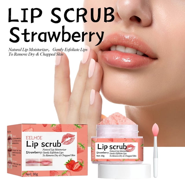 Exfoliante labial hidratante universal para labios. Puede usarse durante la noche. Exfoliante facial con efecto iluminador en forma de lápiz labial.