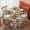 Pioneer Flower Floral-2, variant on Pioneer Flower Floral Print Pattern Round Tablecloth 60 X 60 Inch, Wrinkle Resistant Wipeable Table Cloth for Kitchen Dining Picnic Patio Party