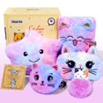 thumbnail image 1 of Set de regalo Niskite con temática de gatos con forma de estrella, máscara de ojos tipo diario, de 4 a 10 años, 1 of 7