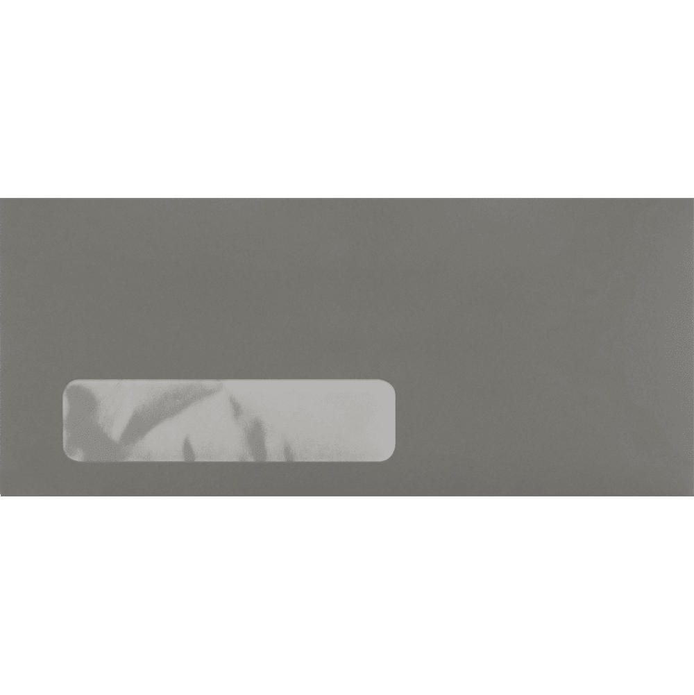 LUXPaper #10 Window Envelopes, 4 1/8 x 9 1/2, Smoke Gray, 500/Pack
