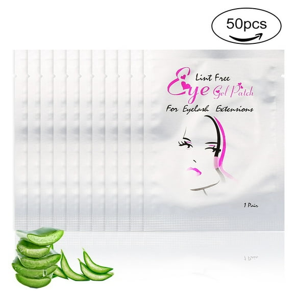 Parche de gel para ojos BuyWeekMX Hidrogel para extensión de pestañas 50 pares