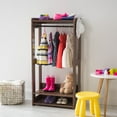 thumbnail image 4 of IRIS USA Kid's Clothing Garment Rack Dark Brown, 4 of 6