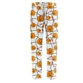 thumbnail image 3 of WTOBBY Women's Loose Casual Halloween Print Sleep Pants with Drawstring Elastic Waist for Home Nightwear Fashion Straight Yoga Lounge Pants,Saffron S, 3 of 4