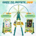 thumbnail image 3 of JoyStone Easel for Kids with Magnetic White Board & Chalk Board, 4 in 1 Double Sided Kids Art Easel, Adjustable Standing Toddler Easel with Magnetic Letters & Numbers, Gifts for Kids(Green), 3 of 8