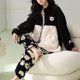 thumbnail image 4 of Conjunto de pijama de franela gruesa para Mujer, ropa de dormir de terciopelo con estampado de Panda y lunares, ropa de casa Kawaii, para invierno, 4 of 5