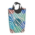 thumbnail image 6 of DouZhe 50L Rectangular Laundry Basket, Zebra Overlapping Texture Prints Waterproof Foldable Laundry Hamper with Aluminum Handles, 6 of 6