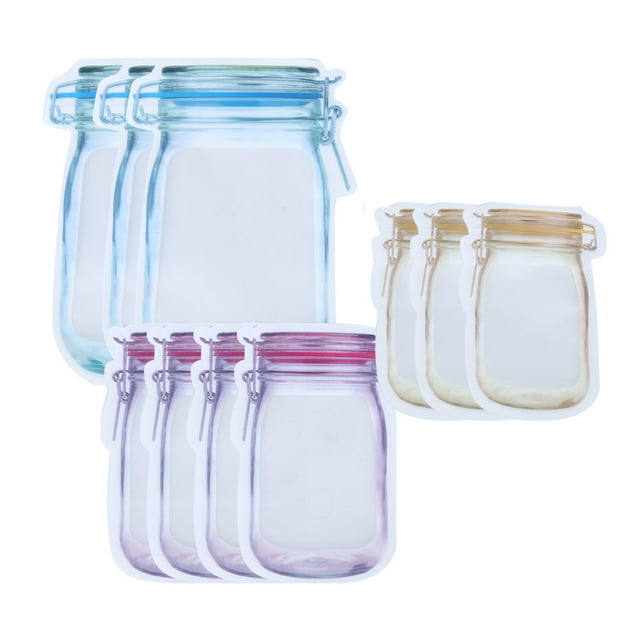 Bolsa Ziplock Sellada BuyWeek Reutilizables para Almacenar Alimentos 3 Piezas L 4 Piezas M 3 Piezas S