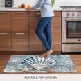 thumbnail image 5 of Blue Shell Coastal Door Mat&nbsp;Indoor Outdoor Entrance, Non Slip Rug for Kitchen Bathroom Entryway Rug, Summer Beach Nautical Starfish Coral Washable Doormat Floor Mat for Office 20x31.5 Inch, 5 of 8