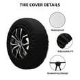 thumbnail image 2 of Susaid Sailing Marine Travel Print Tire Covers,Waterproof Anti-UV Snow Sun Rain Tire Covers for RV,Truck, SUV, Trailer, Camper-15 inch, 2 of 6