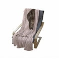 thumbnail image 4 of Labrador Soft Flannel Fleece Throw Blanket, Modern Retriever Portrait with Grumpy Face Purebred House Pet Illustration, Cozy Plush for Indoor and Outdoor Use, 50" x 60", Pale Pink Brown, by Ambesonne, 4 of 6
