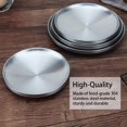 thumbnail image 5 of Sumerflos Assiette de Souper en Acier Inoxydable 304, Assiette à Dessert Ronde à Double Couche de 9 Pouces, Assiette de Service pour Salade de Camping pour Cuisine Familiale, Camping en Plein Air, Collation et BBQ - Ensemble de 4, 5 of 5