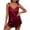 A-Burgundy, variant on TEAJOPSUU Silk Satin Pajamas Set for Women 2 Piece Nightwear Pjs Sleeveless Cami Top with Elastic Waist Shorts Soft Loungewear Sleepwear for Bridal,Party B-Pink
